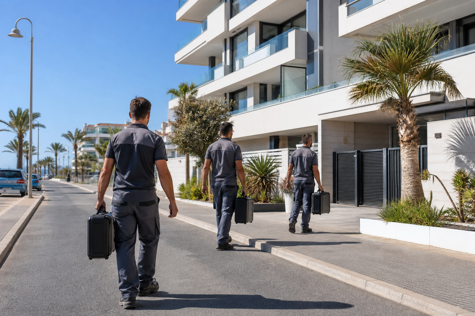 Zynex Nova field team heading to a service appointment in Alicante